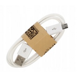 Kabel Micro USB, ładowarka, czarny i biały, 80 cm