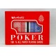 Karty do gry w pokera 2 talie powlekane plastik