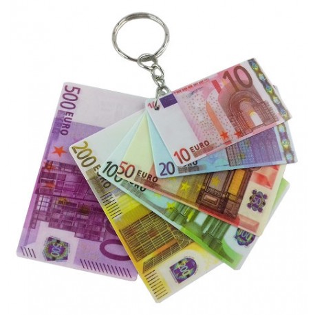 Brelok do kluczy banknoty Euro Dolary