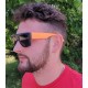 Okulary przeciwsłoneczne UV CZARNO-POMARAŃCZOWE