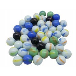Szklaki dunie kulki szklane do kulodromu MLECZNE 50szt.