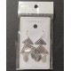 Piękne modne kolczyki srebrne wzór trójkąt w wiszące koła, próba 925