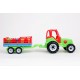 Traktor z przyczepą i klockami zabawka