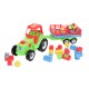 Traktor z przyczepą i klockami zabawka