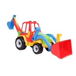 Traktor z ładowarką przednią i tylną zabawka