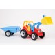 Traktor z ładowarką i przyczepą zabawka