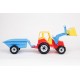 Traktor z ładowarką i przyczepą zabawka
