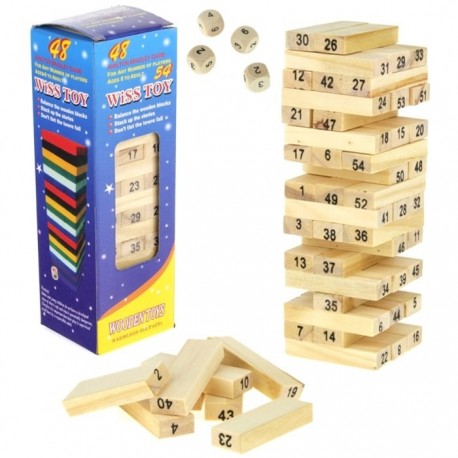 JENGA Gra Drewniana Klocki Chwiejąca Wieża