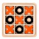 Gra logiczna kółko i krzyżyk drewniana podstawa 9 drewnianych klocków w kształcie kółek i krzyżyków Idealna gra dla każdego Porę