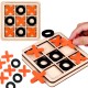 Gra logiczna kółko i krzyżyk drewniana podstawa 9 drewnianych klocków w kształcie kółek i krzyżyków Idealna gra dla każdego Porę