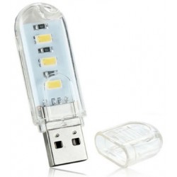 MINI Lampka Nocna 3 LED USB
