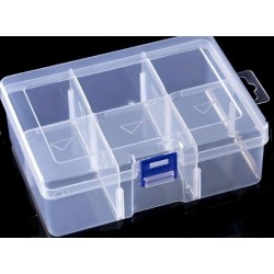 Organizer pojemnik 160x120x58mm 6 komór przegródki 16x12x5,8cm