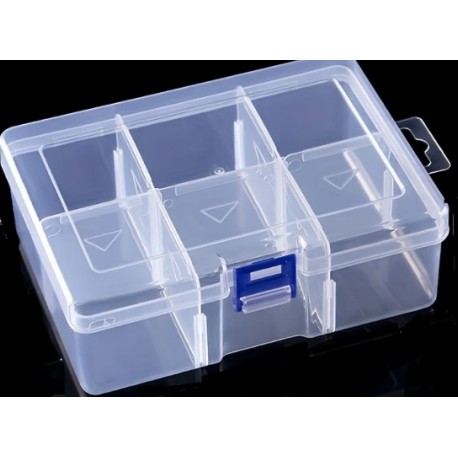 Organizer pojemnik 160x120x58mm 6 komór przegródki 16x12x5,8cm