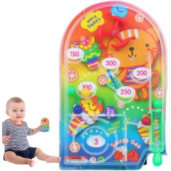 Gra Zręcznościowa Pinball Flipper Mini – Kolorowa Gra Stołowa dla Dzieci 15x9 cm