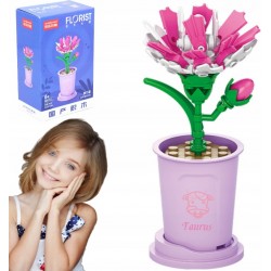 Klocki Konstrukcyjne FLORIST KWIATY W DONICZCE Mini Ogród Zestaw