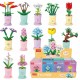 Klocki Konstrukcyjne FLORIST KWIATY W DONICZCE Mini Ogród Zestaw