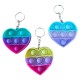 PUSH BUBBLE FIDGET POP IT SERCE Brelok antystresowy Różne wzory