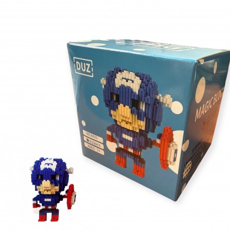 Klocki Konstrukcyjne FIGURKA 3D KAPITAN AMERYKA 610 el.