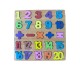 puzzle DREWNIANE LITERKI układanka nauka alfabetu tablica do układania