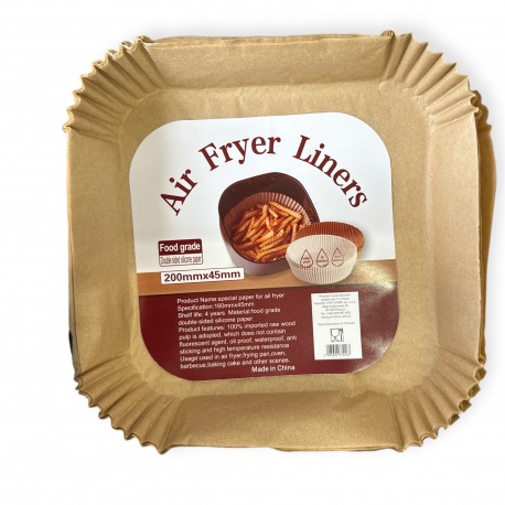 WKŁAD PAPIEROWY DO FRYTKOWNICY BEZTŁUSZCZOWEJ DO PIECZENIA AIR FRYER 100SZT