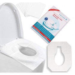 NAKŁADKI PAPIEROWE NA SEDES PODKŁADY NA DESKĘ WC JEDNORAZOWE ZESTAW 10 SZT.