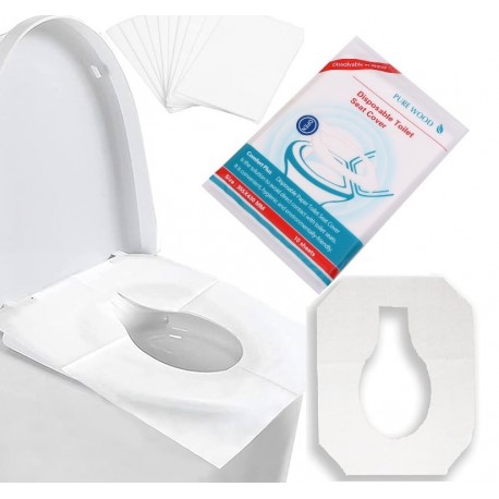 NAKŁADKI PAPIEROWE NA SEDES PODKŁADY NA DESKĘ WC JEDNORAZOWE ZESTAW 10 SZT.