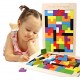 TETRIS GRA DLA DZIECI LOGICZNA KLOCKI DREWNIANE DREWNIANY ZABAWKA ZABAWKI