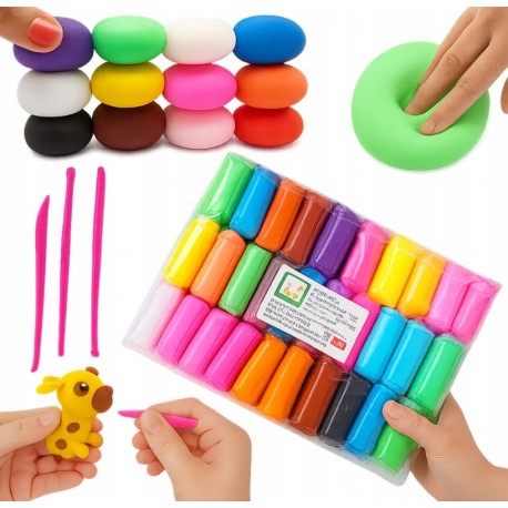 PIANKOLINA MASA PLASTYCZNA EDUKACYJNA SENSORYCZNA PLASTELINA 36 SZTUK