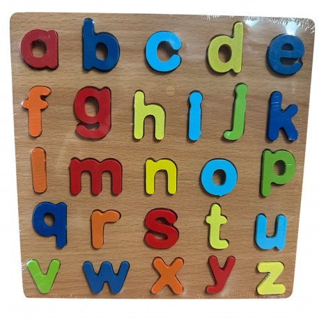 PUZZLE Drewniane MAŁE LITERKI Tablica do Układania