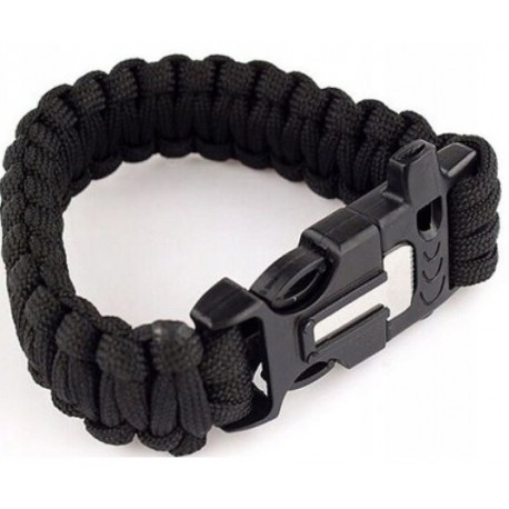 Bransoletka SURVIVALOWA Paracord z Krzesiwem Gwizdkiem