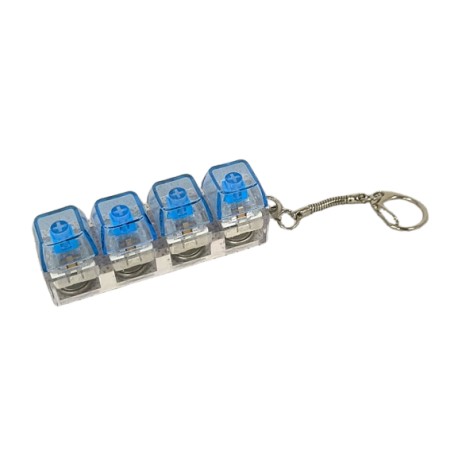 Klikacz Antystresowy Brelok Fidget 4 Switche Kliker Klawiatura Świecąca LED