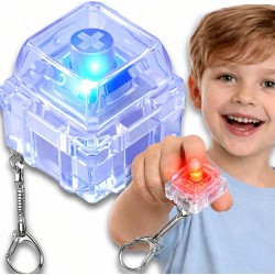 KLIKAJKA Klikacz Klawiatura Świecąca Antystresowy Brelok Fidget Kliker RGB