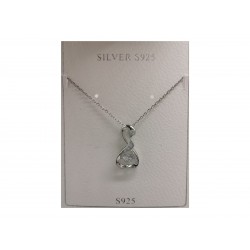 Piękny modny silver łańcuszek naszyjnik srebrny, próba 925