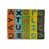 Drewniane klocki edukacyjne z literami dla dzieci