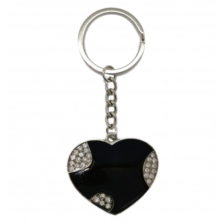 Metalowy brelok serce do kluczy breloczek