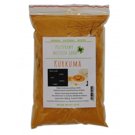 Kurkuma mielona 200g bez dodatków - 100 % naturalna